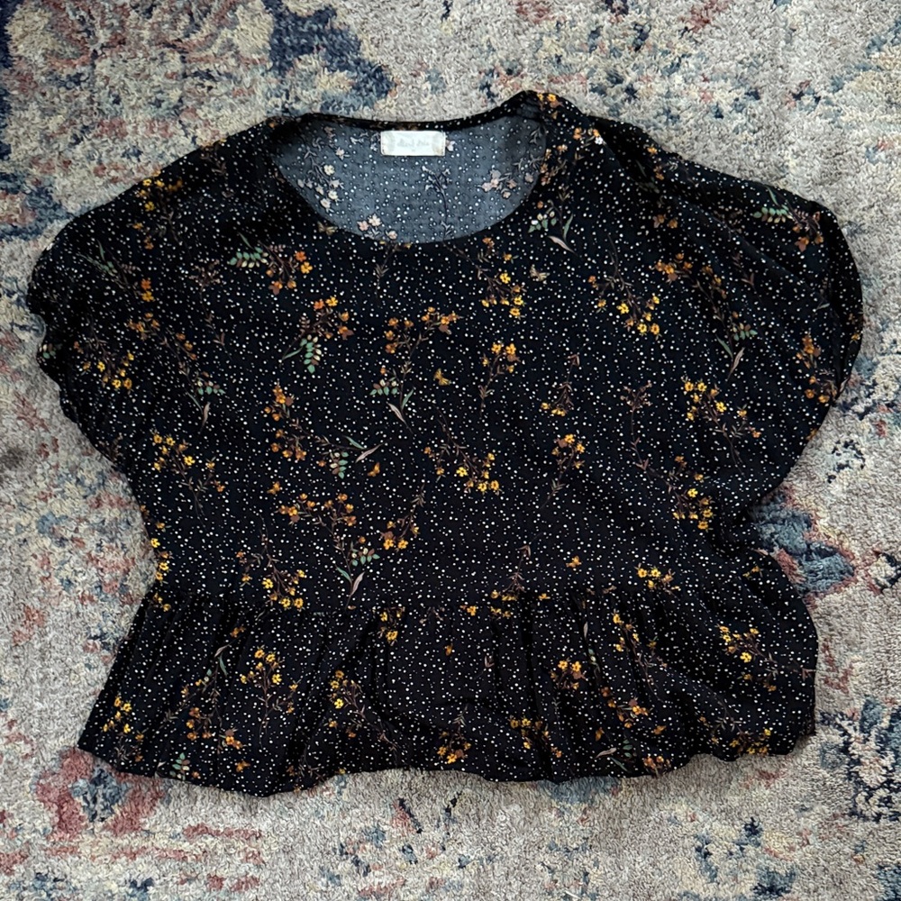 Altard state Floral Black top